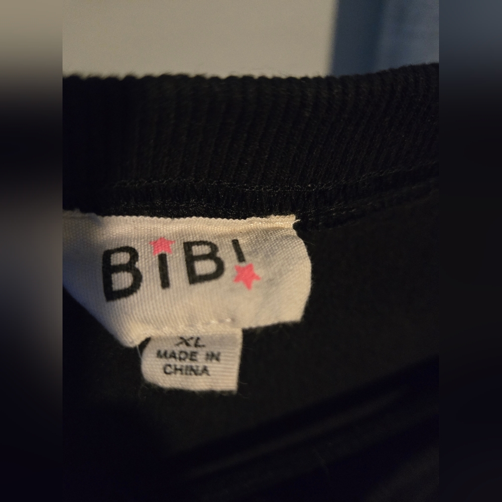 BiBi Black Sweater with Smiley Patch - image 3